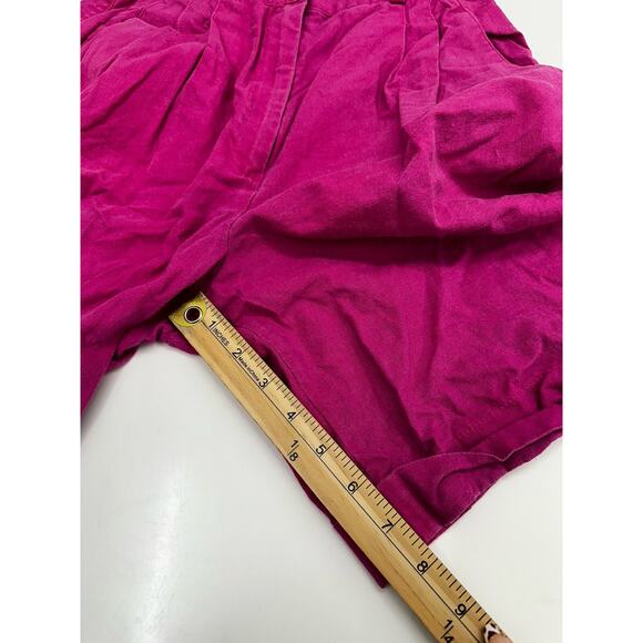 Rafaella Womens Shorts Size 6 Pink High Waisted Linen Blend - Picture 8 of 10